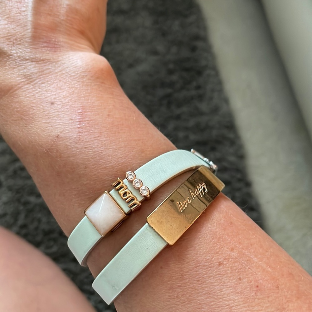 Fossil leather charm bracelet